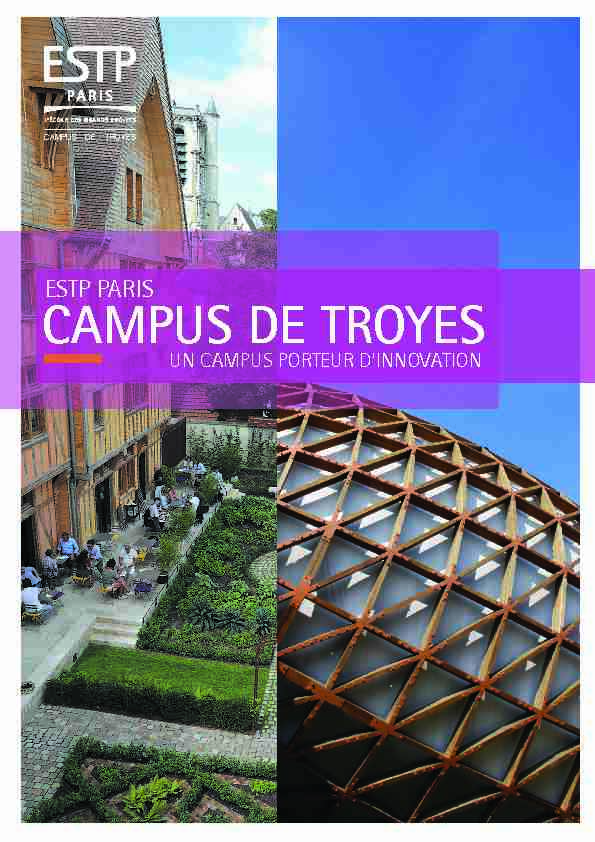 [PDF] CAMPUS DE TROYES - ESTP