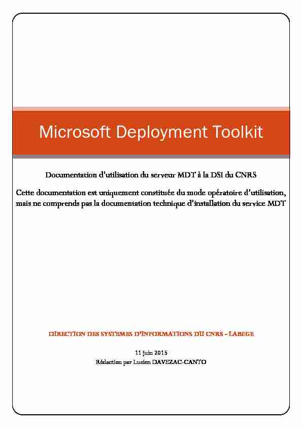 Microsoft Deployment Toolkit
