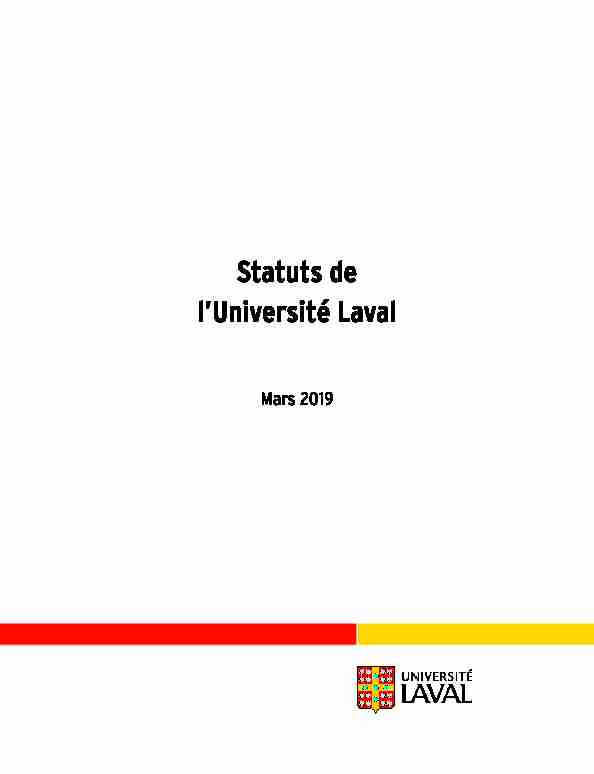 [PDF] Statuts Université Laval