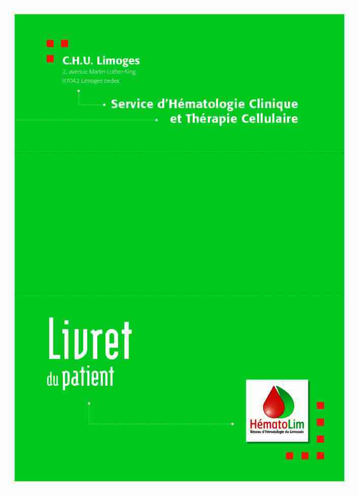Service dHématologie Clinique et Thérapie Cellulaire