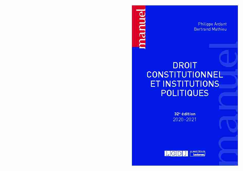 [PDF] Droit constitutionnel et institutions politiques