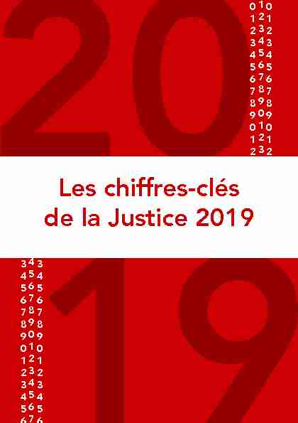 819Les chiffres-clés de la Justice 2019