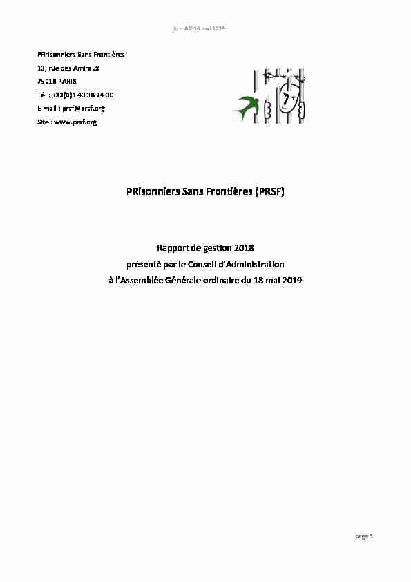 [PDF] PRisonniers Sans Frontières (PRSF)