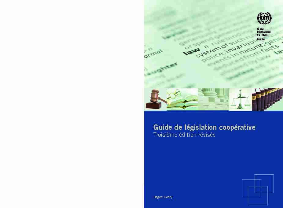 Guide de législation coopérative - Troisième édition révisée