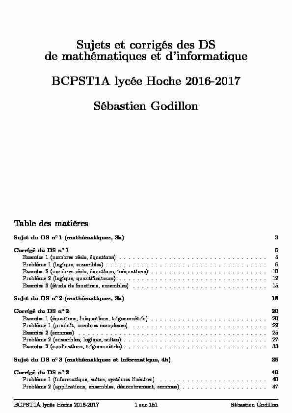[PDF] Sujets et corrigés des DS de mathématiques et dinformatique