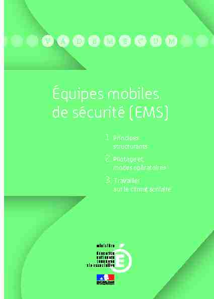 Équipes mobiles de sécurité (EMS)