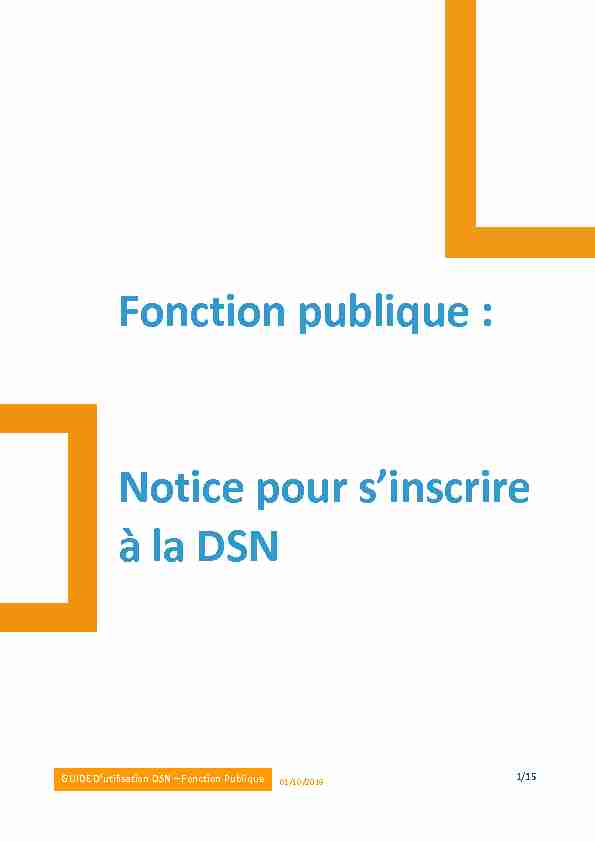 Guide DSN pour la fonction publique
