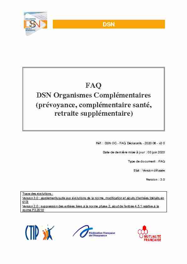 FAQ DSN Organismes Complémentaires (prévoyance