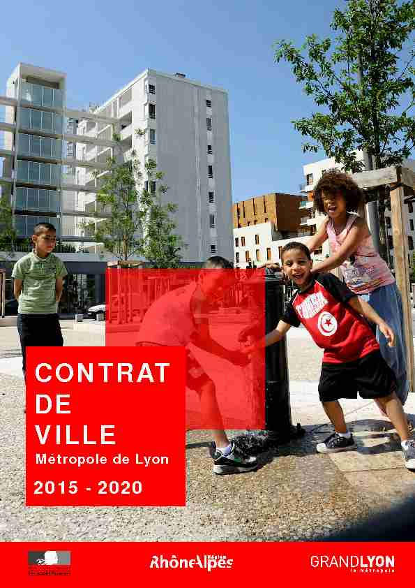 Contrat de Ville de la Métropole de Lyon 2015 - 2020