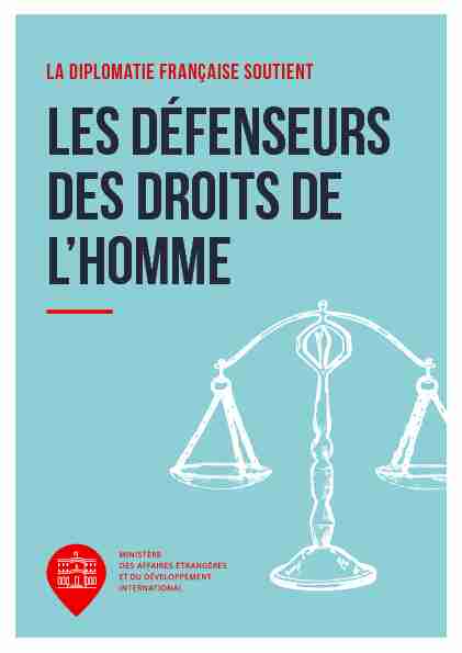 [PDF] les défenseurs des droits de lhomme - France Diplomatie