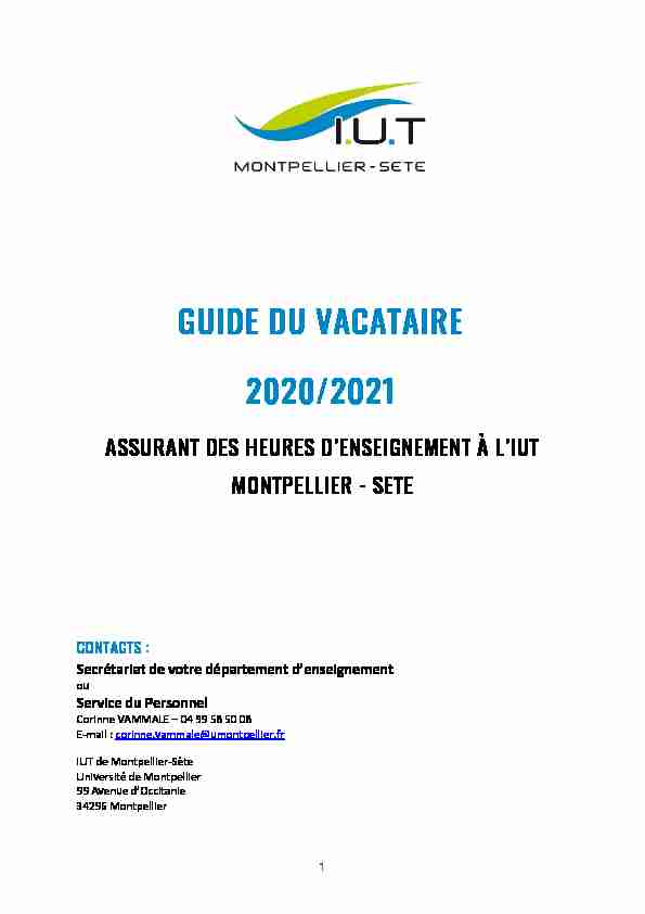 guide du vacataire 2020/2021