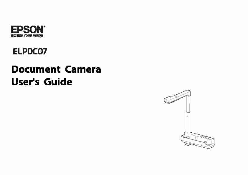Document Camera Users Guide