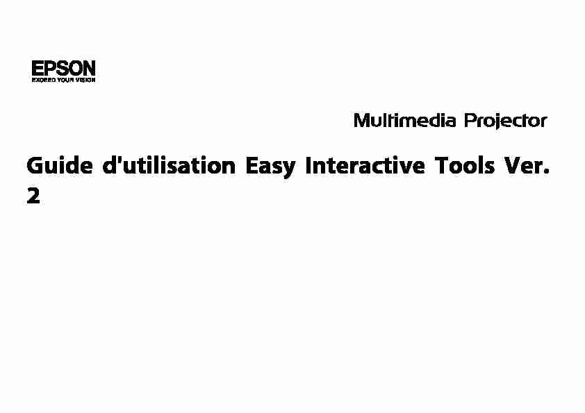 EPSON Easy Interactive Tools Ver.2 Operation Guide