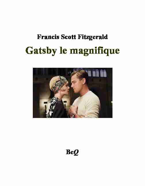 Francis Scott Fitzgerald - Gatsby le magnifique