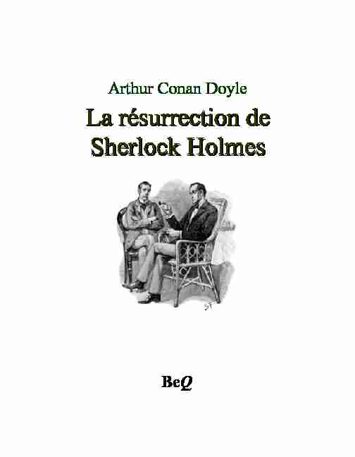 [PDF] La résurrection de Sherlock Holmes - La Bibliothèque électronique