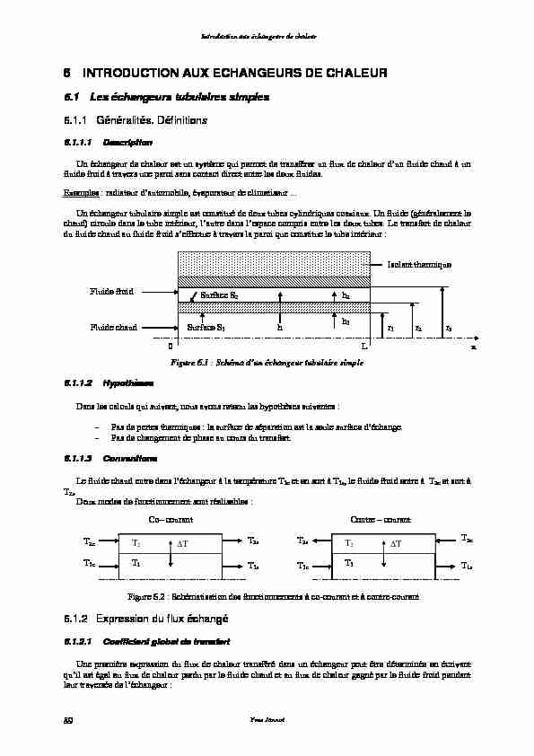[PDF] 6 INTRODUCTION AUX ECHANGEURS DE CHALEUR - Transferts