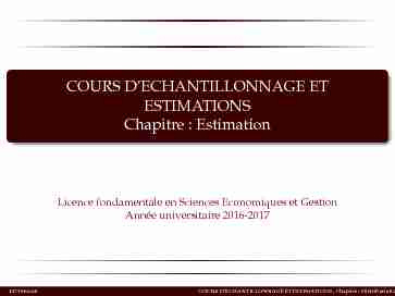 [PDF] COURS DECHANTILLONNAGE ET ESTIMATIONS  - FSJES Cours