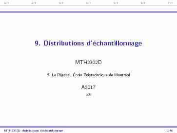 [PDF] 9 Distributions déchantillonnage - GERAD