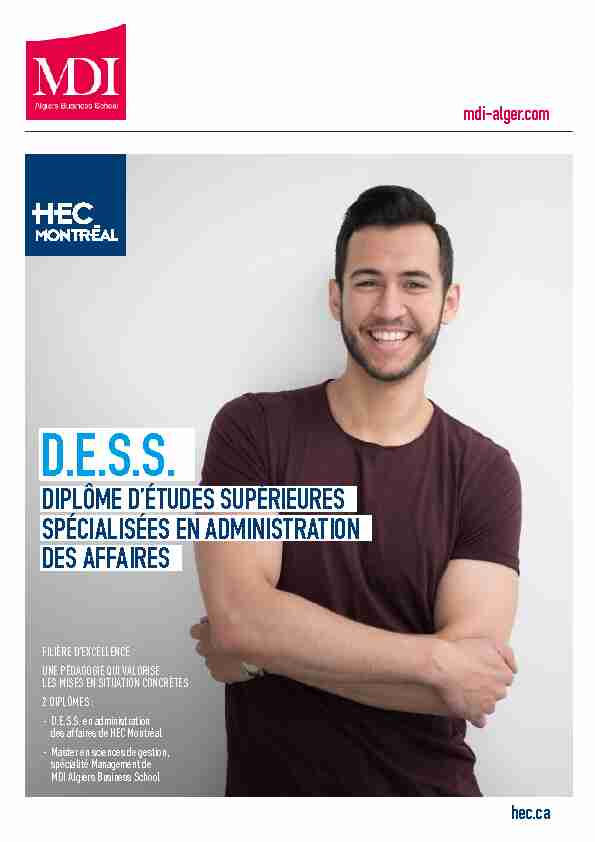 [PDF] DESS - MDI Alger
