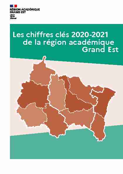 Les chiffres clés 2020-2021 de la région académique Grand Est