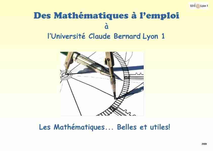 [PDF] Des Mathématiques à lemploi - Licence de mathématiques Lyon 1