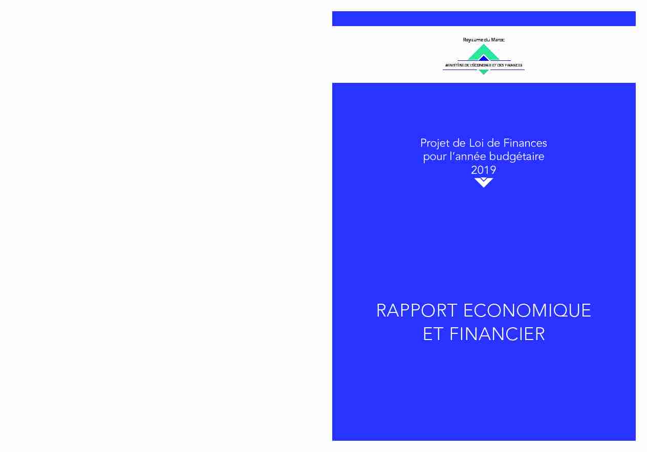 [PDF] RAPPORT ECONOMIQUE ET FINANCIER