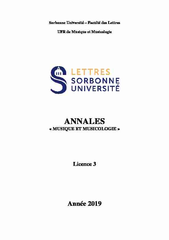 ANNALES 2019 LICENCE 3