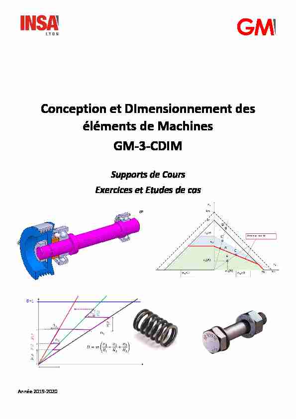 Conception et DImensionnement des éléments de Machines GM-3