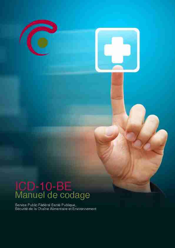 ICD-10-BE - Manuel de codage