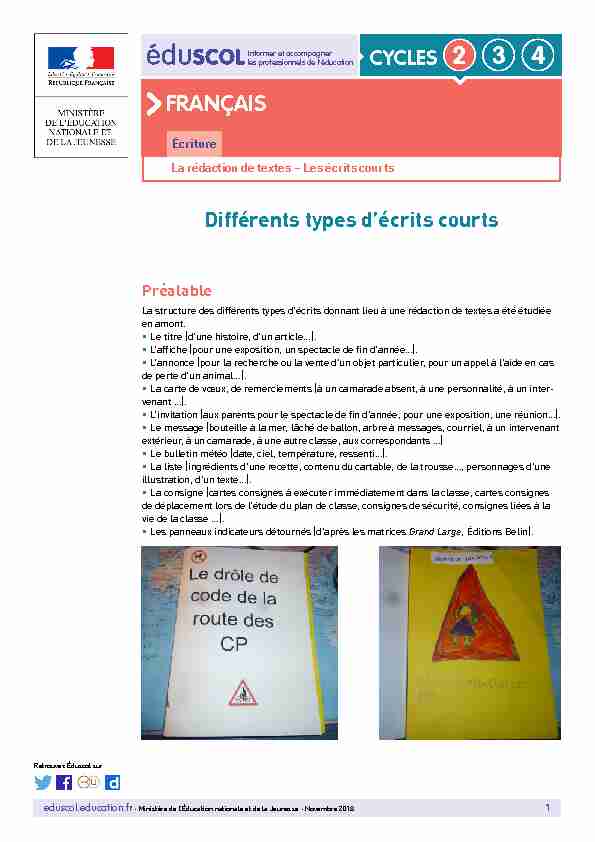 [PDF] Différents types décrits courts - mediaeduscoleducationfr