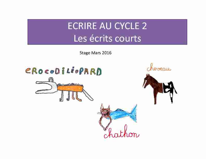 [PDF] 4 ECRITS COURTS Cycle 2 - Ipef Dakar
