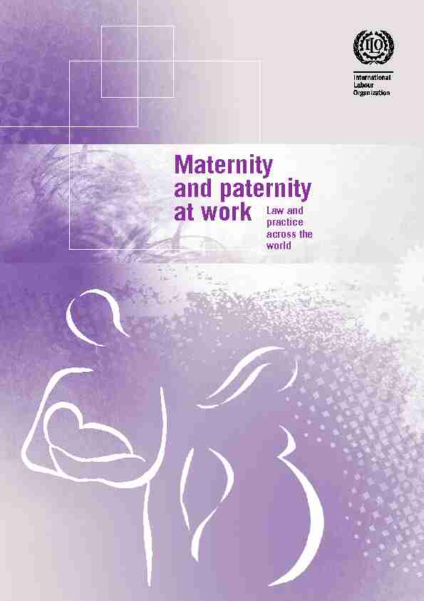 Maternity and paternity at work – Law and practice across the world