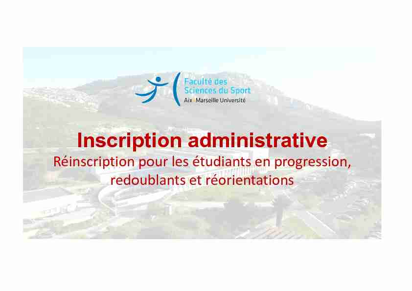 Inscription administrative