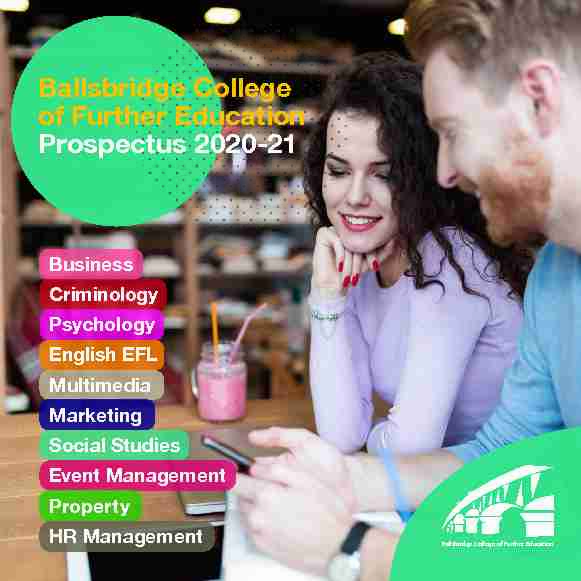 Ballsbridge College of Further Education Prospectus 2020-21