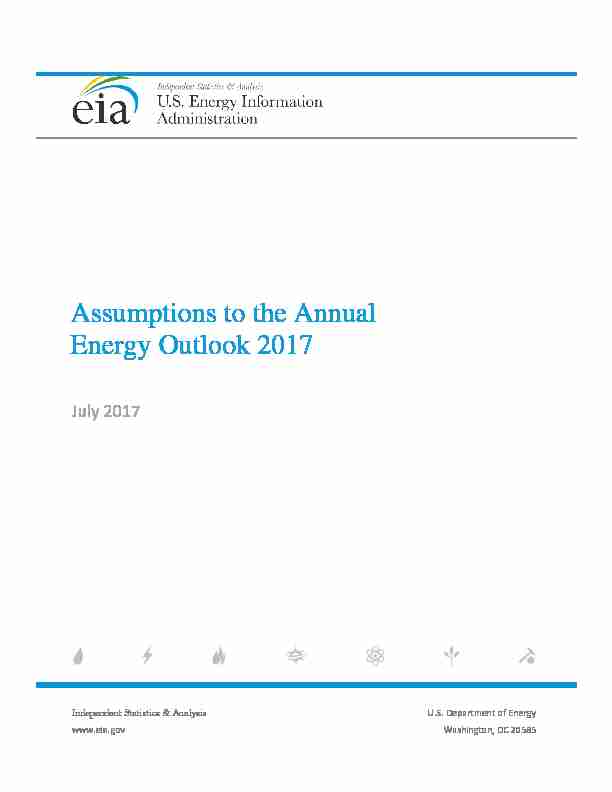 [PDF] Assumptions to the Annual Energy Outlook 2017 - EIA