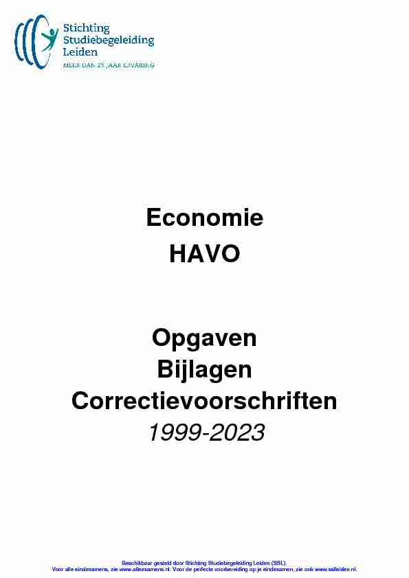 [PDF] Compleet_havo_economie examen havo Economie  - SSL Leiden