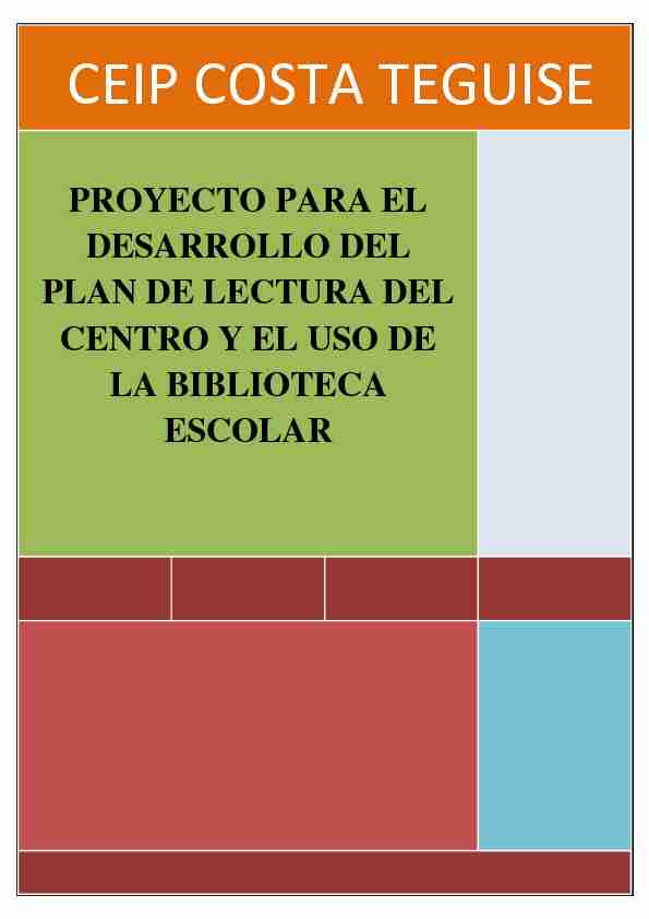 [PDF] PROYECTO PARA EL DESARROLLO DEL PLAN DE LECTURA