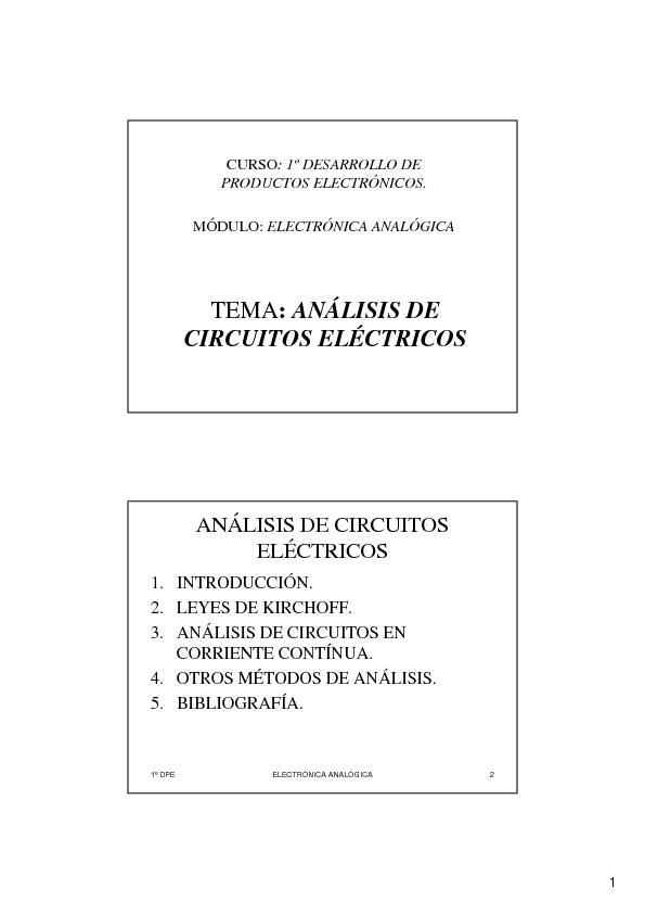 [PDF] TEMA: ANÁLISIS DE CIRCUITOS ELÉCTRICOS