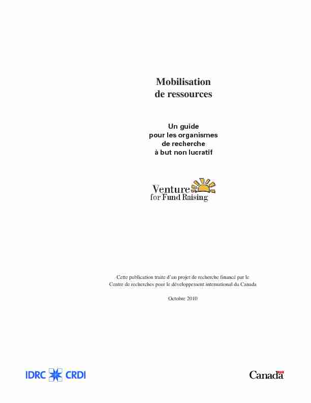 [PDF] Mobilisation de ressources
