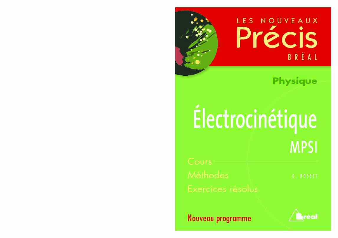 [PDF] Electrocinétique MPSI