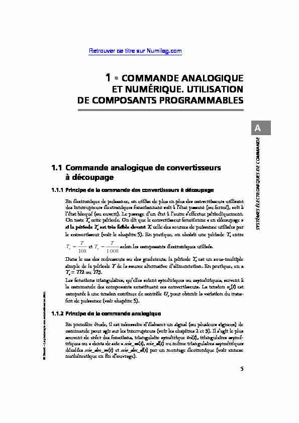[PDF] Convertisseurs et electronique de puissance - Numilog