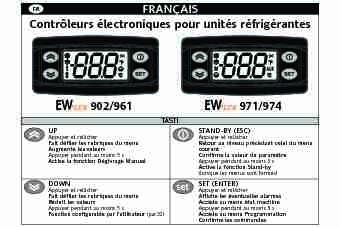 Contrôleurs électroniques pour unités réfrigérantes EWPLUS 902