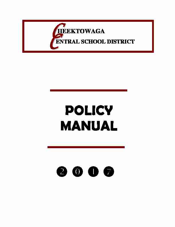POLICY MANUAL ?