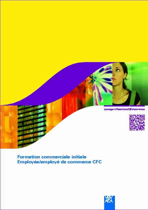 Formation commerciale initiale Employée/employé de commerce CFC