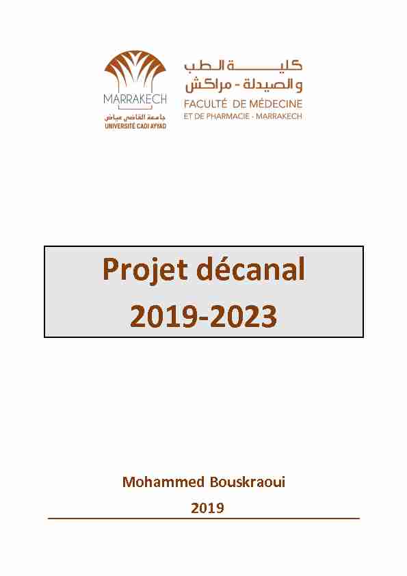 Projet décanal 2019-2023
