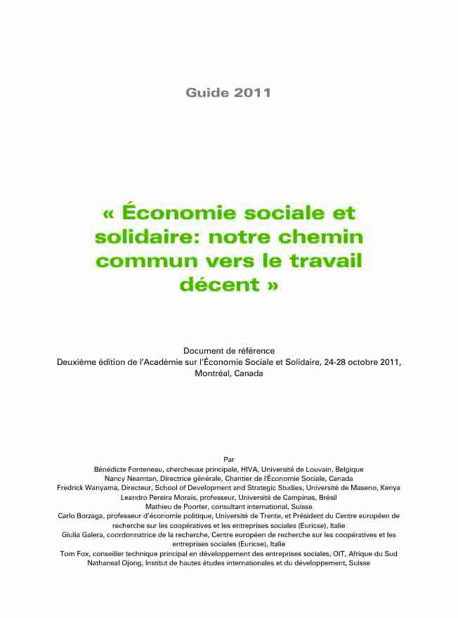 [PDF] Économie sociale et - Index of