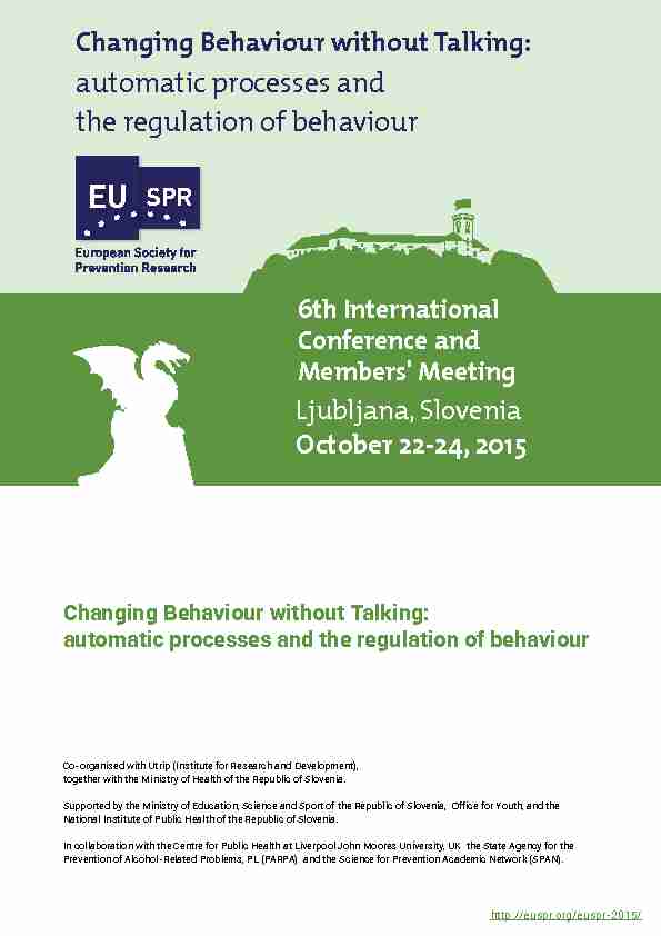 automatic processes and the regulation of behaviour