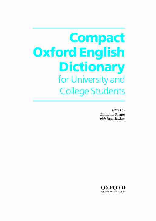 [PDF] Compact Oxford English Dictionary - Oxford University Press