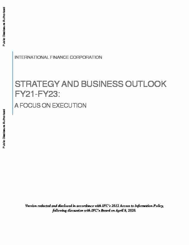 strategy and business outlook fy21-fy23