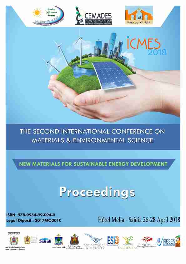 [PDF] Book of Abstracts-ICMES2018 - MOCEDES